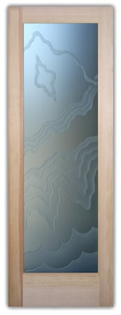 Interior Door with a Frosted Glass Rugged Retreat No GC Abstract Design for Private by Sans Soucie Art Glass