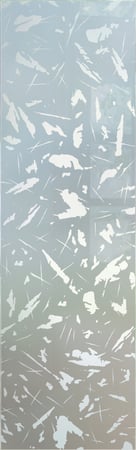Door Glass Insert with a Frosted Glass Spatter Patterns Design for Semi-Private by Sans Soucie Art Glass