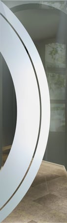 Door Glass Insert with a Frosted Glass Sphere Geometric Design for Semi-Private by Sans Soucie Art Glass