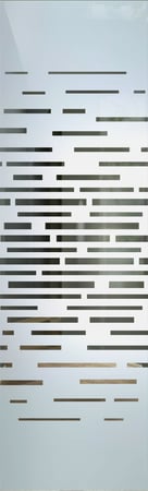 Interior Glass Insert with Frosted Glass Geometric Strips Expanded Design by Sans Soucie