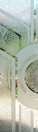 Door Glass Insert with sandblast Frosted Glass Design Art Glass Featuring Sandblast Etched Glass by Sans Soucie