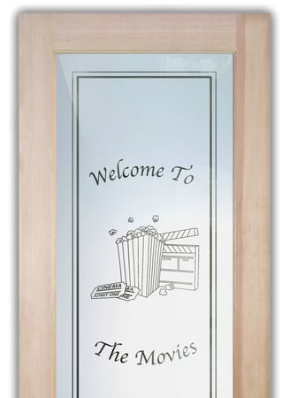 Bathroom Door with sandblast Frosted Glass Design Art Glass Featuring Sandblast Etched Glass by Sans Soucie