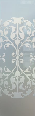 Interior Glass Insert with a Frosted Glass Toulouse Traditional Design for Semi-Private by Sans Soucie Art Glass