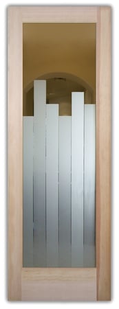 Pantry Door with sandblast Frosted Glass Design Art Glass Featuring Sandblast Etched Glass by Sans Soucie