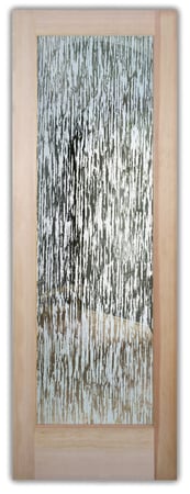 Front Door with a Frosted Glass Tree Bark Patterns Design for Semi-Private by Sans Soucie Art Glass