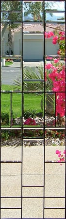 Door Glass Insert with a Frosted Glass Vertical Bevels Traditional Design for Not Private by Sans Soucie Art Glass