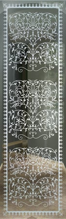 Door Glass Insert with sandblast Frosted Glass Design Art Glass Featuring Sandblast Etched Glass by Sans Soucie