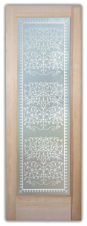 Pantry Door with sandblast Frosted Glass Design Art Glass Featuring Sandblast Etched Glass by Sans Soucie