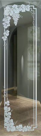Interior Glass Insert with sandblast Frosted Glass Design Art Glass Featuring Sandblast Etched Glass by Sans Soucie