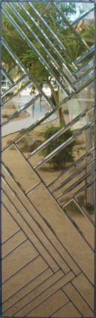 Door Glass Insert with a Frosted Glass Z Bevels Traditional Design for Not Private by Sans Soucie Art Glass