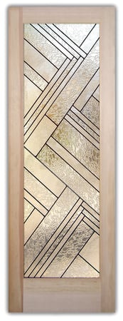 Pantry Door showcasing a Frosted Glass Traditional Design with Sandblast Etched Glass Art by Sans Soucie Z Textures Design