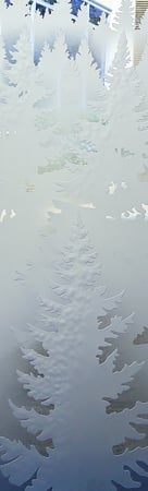 Door Glass Insert with Frosted Glass Trees Pine Trees Design by Sans Soucie