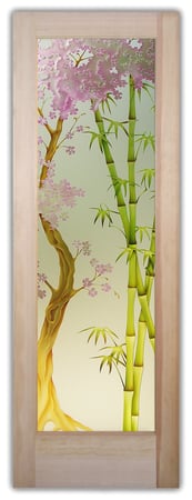 Pantry Door with sandblast Frosted Glass Design Art Glass Featuring Sandblast Etched Glass by Sans Soucie