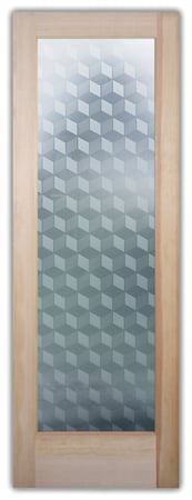 Interior Door with sandblast Frosted Glass Design Art Glass Featuring Sandblast Etched Glass by Sans Soucie