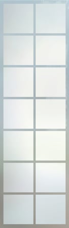 Door Glass Insert featuring Frosted Glass Design Etched Glass by Sans Soucie Art Glass with Custom Geometric Design Panes