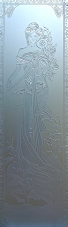 Door Glass Insert with Frosted Glass Art Deco Printemps Design by Sans Soucie