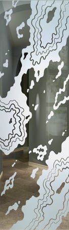 Door Glass Insert with sandblast Frosted Glass Design Art Glass Featuring Sandblast Etched Glass by Sans Soucie