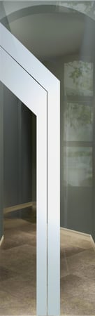 Door Glass Insert with Frosted Glass Geometric Angled Bands Design by Sans Soucie