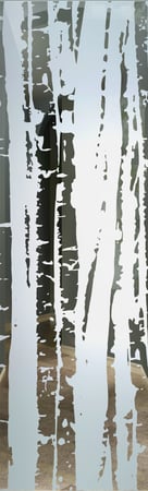 Door Glass Insert with Frosted Glass Trees Aspen Pattern Design by Sans Soucie