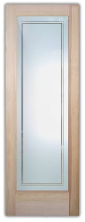 Front Door with Frosted Glass Borders 2 Pinstripe Border Design by Sans Soucie