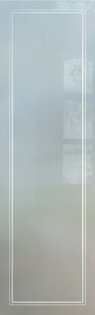 Interior Glass Insert with Frosted Glass Borders 2 Pinstripe Border Design by Sans Soucie