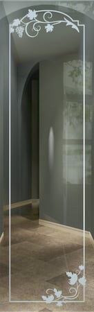 Door Glass Insert with sandblast Frosted Glass Design Art Glass Featuring Sandblast Etched Glass by Sans Soucie