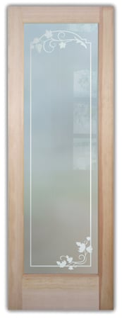 Interior Door with sandblast Frosted Glass Design Art Glass Featuring Sandblast Etched Glass by Sans Soucie