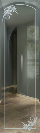 Door Glass Insert with sandblast Frosted Glass Design Art Glass Featuring Sandblast Etched Glass by Sans Soucie