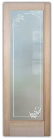 Interior Door with sandblast Frosted Glass Design Art Glass Featuring Sandblast Etched Glass by Sans Soucie