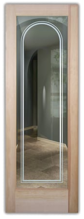 Front Door with Frosted Glass Borders Radius Border Design by Sans Soucie