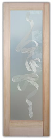 Pantry Door with sandblast Frosted Glass Design Art Glass Featuring Sandblast Etched Glass by Sans Soucie