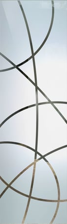 Door Glass Insert with Frosted Glass Geometric Crosscut Design by Sans Soucie