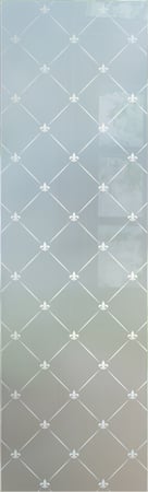 Interior Glass Insert with a Frosted Glass Fleur Diamonds Traditional Design for Semi-Private by Sans Soucie Art Glass