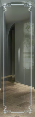 Door Glass Insert with Frosted Glass Traditional Florence Border Design by Sans Soucie