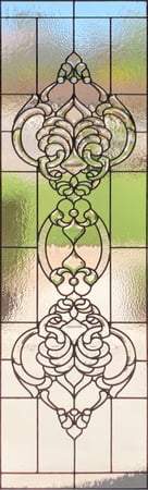 Door Glass Insert with Frosted Glass Traditional Gannett Bevels Design by Sans Soucie