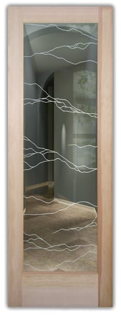 Front Door with a Frosted Glass Granite Abstract Design for Semi-Private by Sans Soucie Art Glass