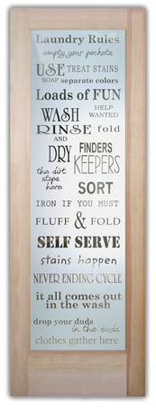 Laundry Room Door with sandblast Frosted Glass Design Art Glass Featuring Sandblast Etched Glass by Sans Soucie