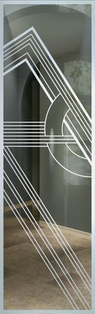 Door Glass Insert with Frosted Glass Geometric Odyssey B Design by Sans Soucie