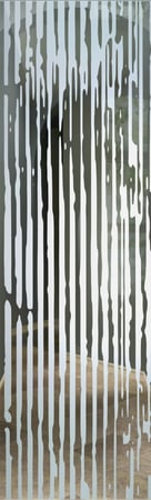 Interior Glass Insert with sandblast Frosted Glass Design Art Glass Featuring Sandblast Etched Glass by Sans Soucie