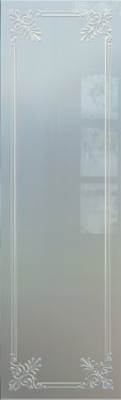 Interior Glass Insert featuring a Frosted Glass Traditional Design Sandblast Etched Glass Rochelle Design by Sans Soucie