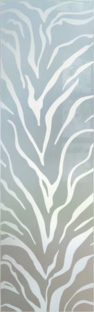 Door Glass Insert with Frosted Glass Wildlife Tiger Stripes Design by Sans Soucie