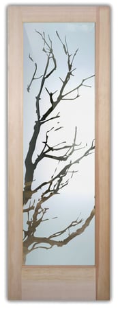 Pantry Door with sandblast Frosted Glass Design Art Glass Featuring Sandblast Etched Glass by Sans Soucie