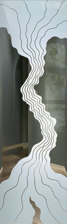 Door Glass Insert with sandblast Frosted Glass Design Art Glass Featuring Sandblast Etched Glass by Sans Soucie
