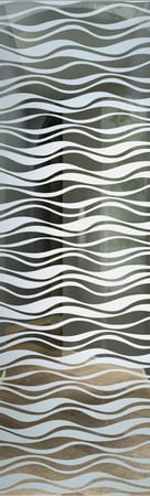 Door Glass Insert featuring Frosted Glass Design Etched Glass by Sans Soucie Art Glass with Custom Patterns Design Wavy