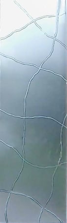 Door Glass Insert featuring Frosted Glass Design Etched Glass by Sans Soucie Art Glass with Custom Geometric Design Linean