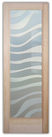 Pantry Door with Frosted Glass Wildlife Zebra Stripes Design by Sans Soucie