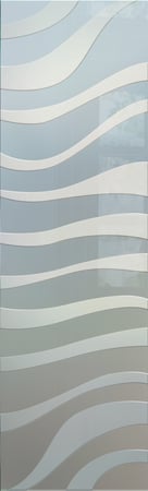 Interior Glass Insert with Frosted Glass Wildlife Zebra Stripes Design by Sans Soucie