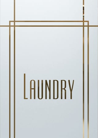 Laundry Insert featuring a Frosted Glass Borders Design Sandblast Etched Glass Ultra Border Design by Sans Soucie