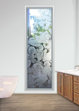 Window with sandblast Frosted Glass Design Art Glass Featuring Sandblast Etched Glass by Sans Soucie