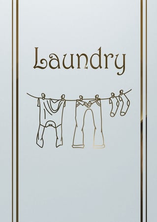 Laundry Insert featuring Frosted Glass Design Etched Glass by Sans Soucie Art Glass with Custom Country Farmhouse Design Clothesline II Harrington